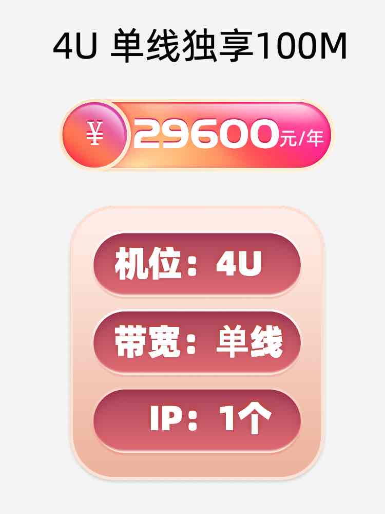 枣庄单线100M服务器托管价格